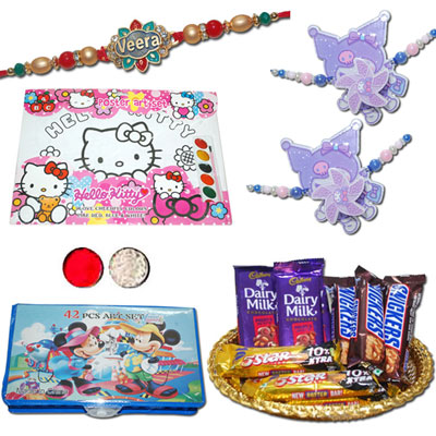"Kids Rakhi - KID 7530A- 012 - (2 RAKHIS) - Click here to View more details about this Product